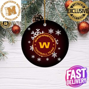 Washington Football NFL Team 2023 Holiday Gifts Custom Name Christmas Ornament