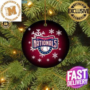 Washington Nationals MLB 2023 Holiday Gifts Custom Name Christmas Ornament
