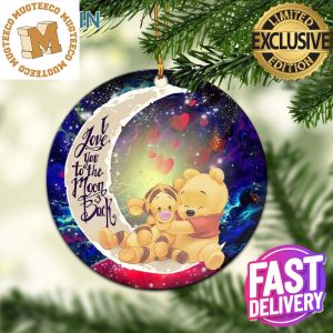 Winnie The Pooh Love You To The Moon And Back 2023 Holiday Gifts Custom Name Christmas Ornament