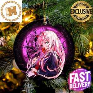 Zero Two Moonlight 2023 Holiday Gifts Custom Name Christmas Ornament