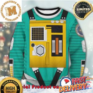 2001 A Space Odyssey Blue Ugly Christmas Sweater For Holiday 2023 Xmas Gifts