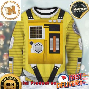 2001 A Space Odyssey Yellow Ugly Christmas Sweater For Holiday 2023 Xmas Gifts