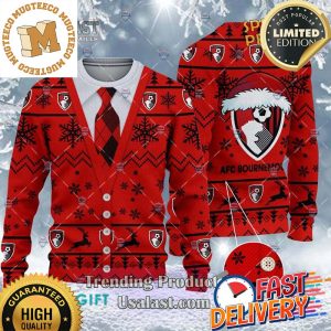 AFC Bournemouth F.C Cardigan Ugly Sweater 2023 For Holiday 2023 Xmas Gifts