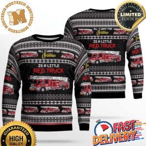 All I Want For Christmas Is A Little Red Truck Ugly Sweater For Holiday 2023 Xmas Gifts