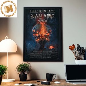 Arch Enemy Rising From The North 2024 Tour With In Flames And Soilwork Wall Decor Poster Canvas