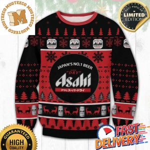 Asahi Beer Ugly Christmas Sweater For Holiday 2023 Xmas Gifts