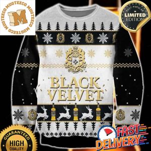 Black Velvet Whisky Ugly Christmas Sweater For Holiday 2023 Xmas Gifts