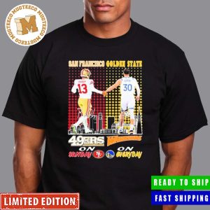 Brock Purdy And Stephen Curry San Francisco 49ers On Sunday Golden State Warriors On Everyday Signatures Logo Unisex T-Shirt