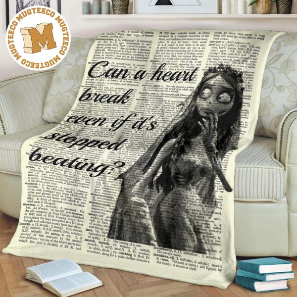 Broken Heart Corpse Bride Fleece Blanket