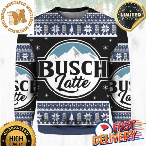 Busch Latte Snowflake Ugly Christmas Sweater For Holiday 2023 Xmas Gifts