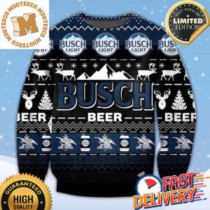 Busch Light Beer Ugly Knitted Sweater For Holiday 2023 Xmas Gifts