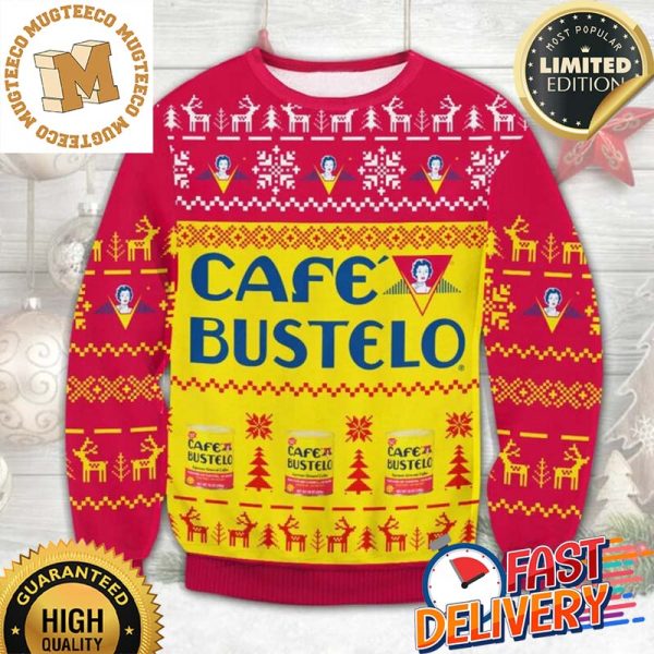 Cafe Bustelo Ugly Christmas Sweater For Holiday 2023 Xmas Gifts