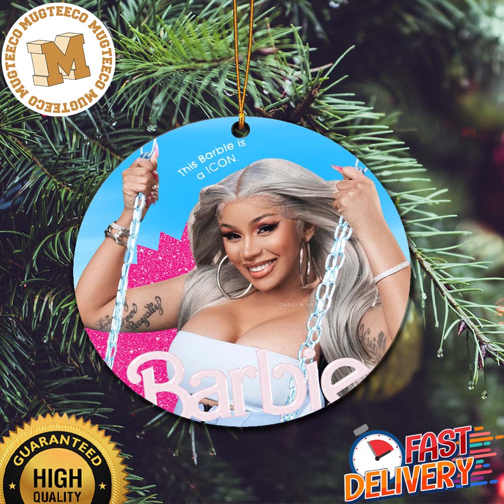 Cardi B Barbie Movie Style This Barbie Is A Icon Christmas Tree Decorations Ornament