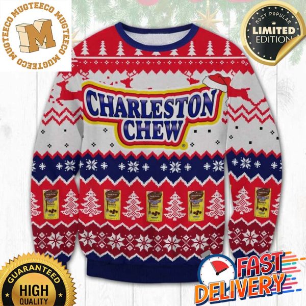 Charleston Chew Ugly Christmas Sweater For Holiday 2023 Xmas Gifts