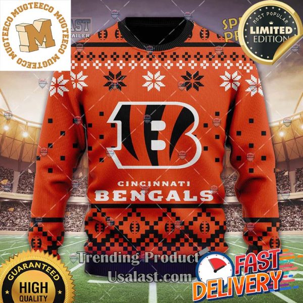 Cincinnati Bengals NFL 3D Ugly Xmas Sweater For Holiday 2023 Xmas Gifts