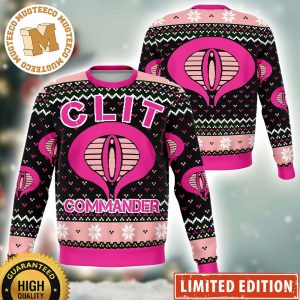 Clit Commander Funny Ugly Christmas Sweater