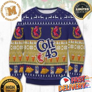 Colt 45 Beer Ugly Christmas Sweater For Holiday 2023 Xmas Gifts