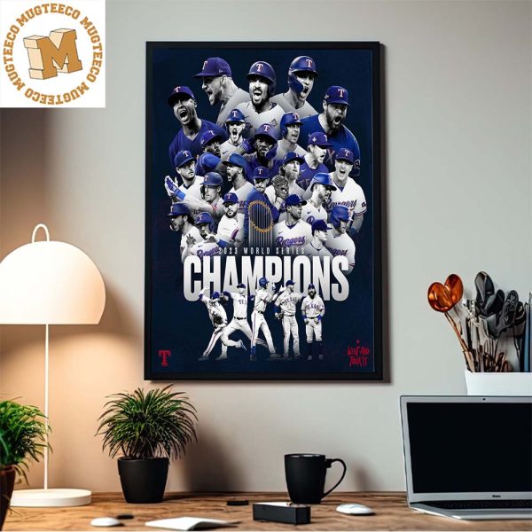 Congrats Texas Rangers Are 2023 World Series Champions MLB Home Decor Poster Canvas