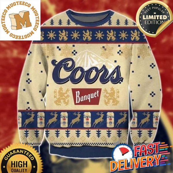 Coors Banquet Beer Christmas Ugly Sweater For Holiday 2023 Xmas Gifts