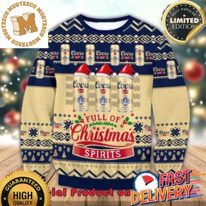 Coors Banquet Christmas Spirits Ugly Christmas Sweater For Holiday 2023 Xmas Gifts