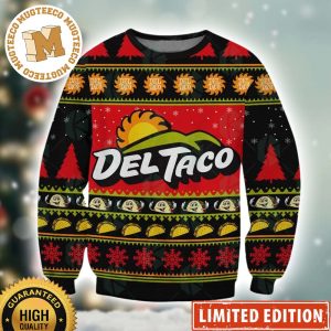 Del Taco Knitted Ugly Christmas Sweater