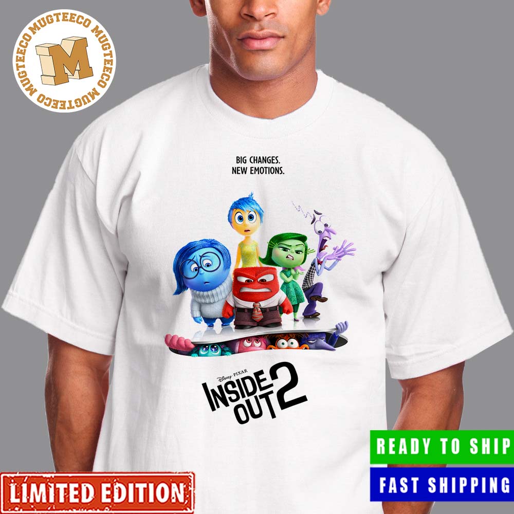 Disney Pixar Inside Out 2 Big Changes New Emotions In Theaters June 2024 Poster Vintage T-Shirt