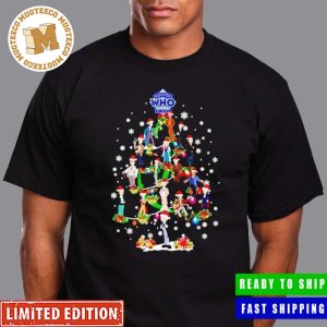 Doctor Who Christmas Tree Characters Fan Gift Unisex T-Shirt