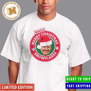 Donald Trump Maga Merry Christmas Snowflakes Funny Classic T-Shirt