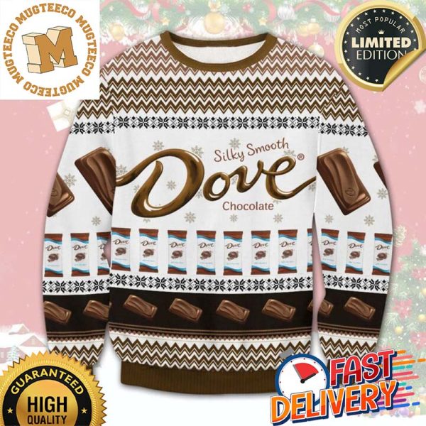 Dove Chocolate All Printed Ugly Christmas Sweater Sweatshirt For Holiday 2023 Xmas Gifts