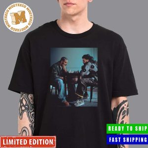 Drake And J Cole First Person Shooter Music Video Chess Match Scene As Ronaldo And Messi Poster Unisex T-Shirt