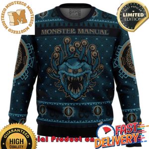 Dungeons And Dragons Monster Manual Ugly Christmas Sweater For Holiday 2023 Xmas Gifts