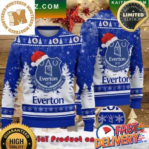 Everton Nil Satis Nisi Optimum Santa Hat Ugly Christmas Sweater For Holiday 2023 Xmas Gifts