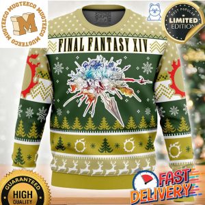 Fantasy Final Fantasy XIV Ugly Christmas Sweater 2023 Xmas Gift Idea