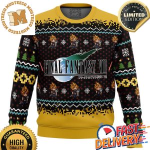 Final Fantasy VII Cloud Emotions Ugly Christmas Sweater