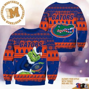 Florida Gators NCAA Grinch Funny Xmas 2023 Gift For Holiday Ugly Christmas Sweater