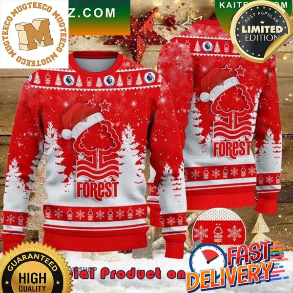 Forest Santa Hat Ugly Christmas Sweater For Holiday 2023 Xmas Gifts