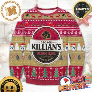 George Killian’s Irish Red Beer Ugly Christmas Sweater For Holiday 2023 Xmas Gifts