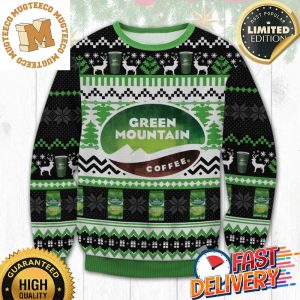 Green Mountain Coffee Ugly Christmas Sweater For Holiday 2023 Xmas Gifts