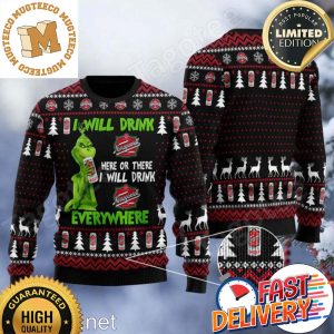 Grinch I Will Drink Narragansett Beer Here Or There Everywhere Ugly Christmas Sweater Xmas 2023 Gift For Beer Lovers