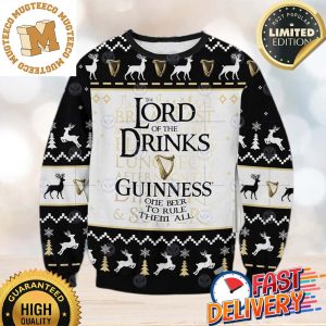 Guinness The Lord Of The Drinks On Beer To Rule Them All Lord Of The Rings Funny Ugly Christmas Sweater