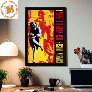 Guns N Roses Use Your Illusion I Anniversary Special 1991 2023 Yellow And Red Home Decor Poster Canvas