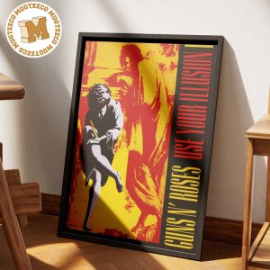 Guns N Roses Use Your Illusion I Anniversary Special 1991 2023 Yellow And Red Home Decor Poster Canvas