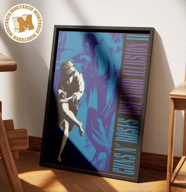 Guns N Roses Use Your Illusion II Anniversary Special 1991 2023 Black And Blue Home Decor Poster Canvas