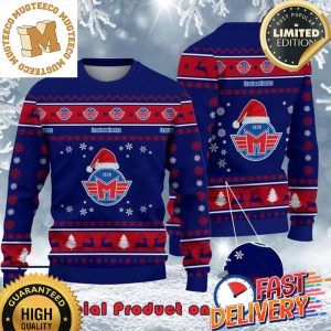 HC Motor Ceske Budejovice Tipsport Extraliga Santa Hat Ugly Christmas Sweater For Holiday 2023 Xmas Gifts