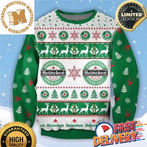 Heineken Ugly Knitted Sweater For Holiday 2023 Xmas Gifts