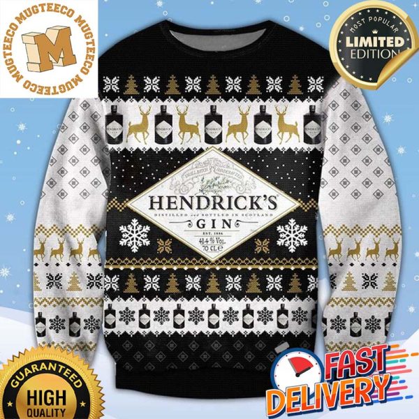 Hendrick’s Gin Christmas Ugly Sweater For Holiday 2023 Xmas Gifts