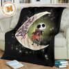 Dark Color Jack Skellington Fleece Blanket For Bedding Decor