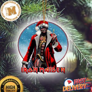 Iron Maiden Santa Eddie 2023 Xmas Gift For Fan Christmas Decorations Ornament