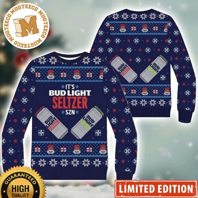 It's Bud Light Seltzer SZN Ugly Christmas Sweater Mugteeco