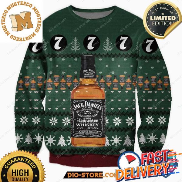Jack Daniels Tennessee Whiskey Unisex Ugly Christmas Sweater For Holiday 2023 Xmas Gifts